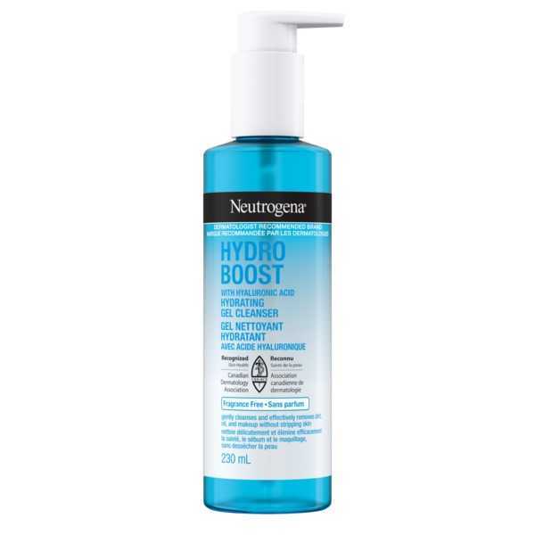 Gel nettoyant hydratant NEUTROGENA® Hydro Boost sans parfum, flacon-pompe, 230 ml