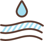 Water resources icon symbolizing dimethicone