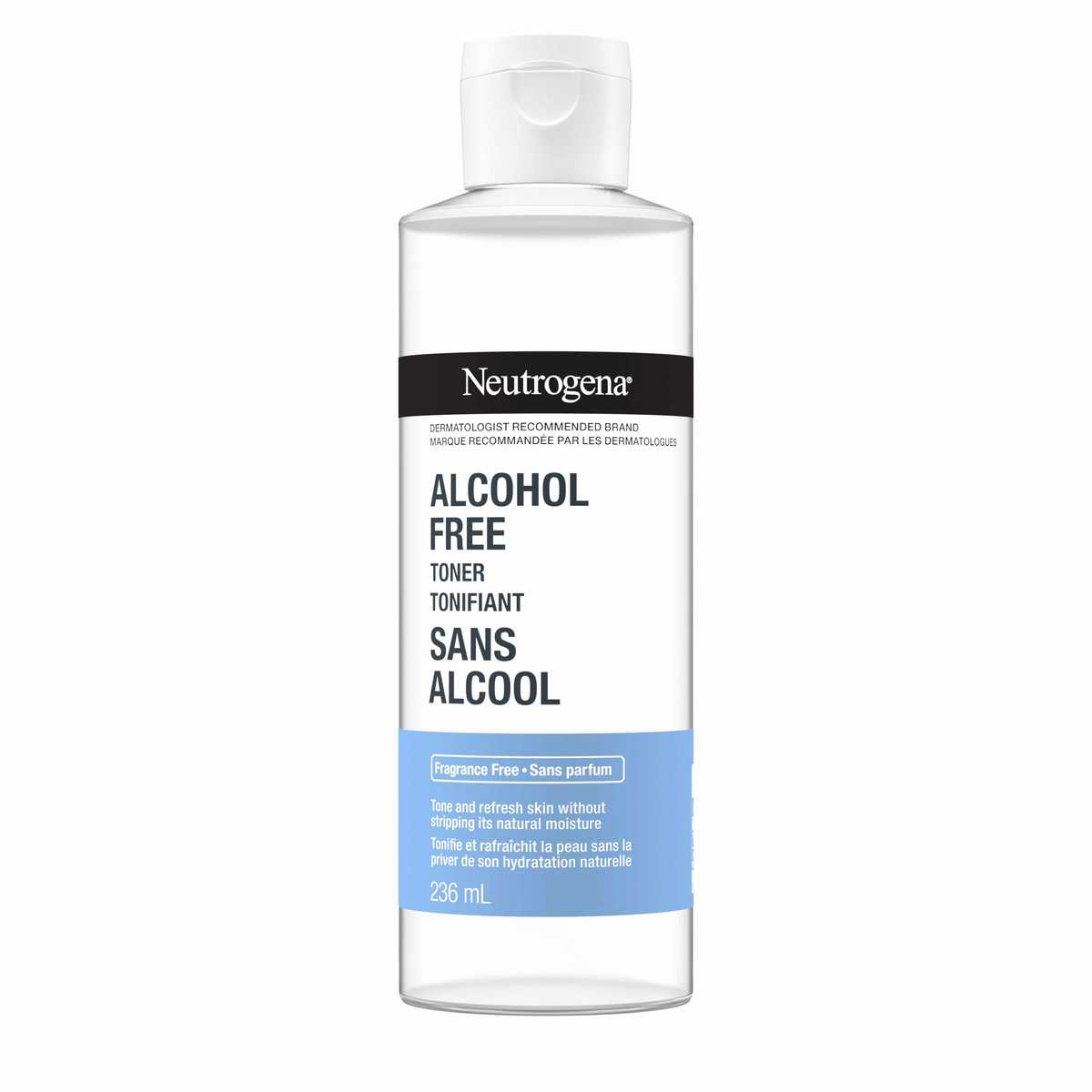 Front shot of Neutrogena® Alcohol-Free Toner, squeeze bottle, 236mL