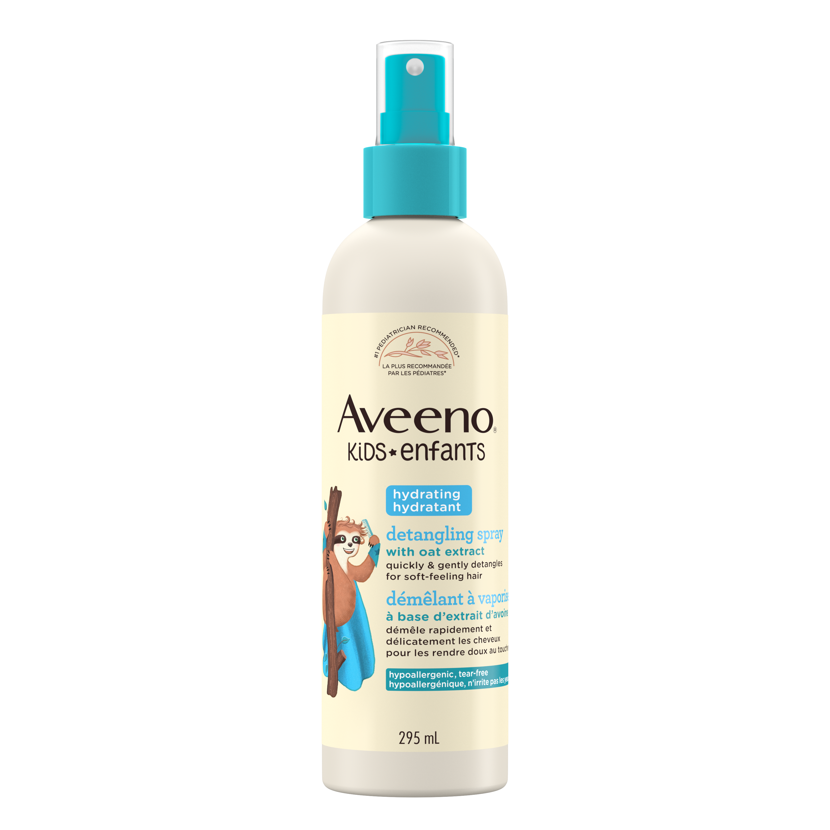 Photo de face de la bouteille de vaporisateur démêlant hydratant AVEENO® , 295 ml