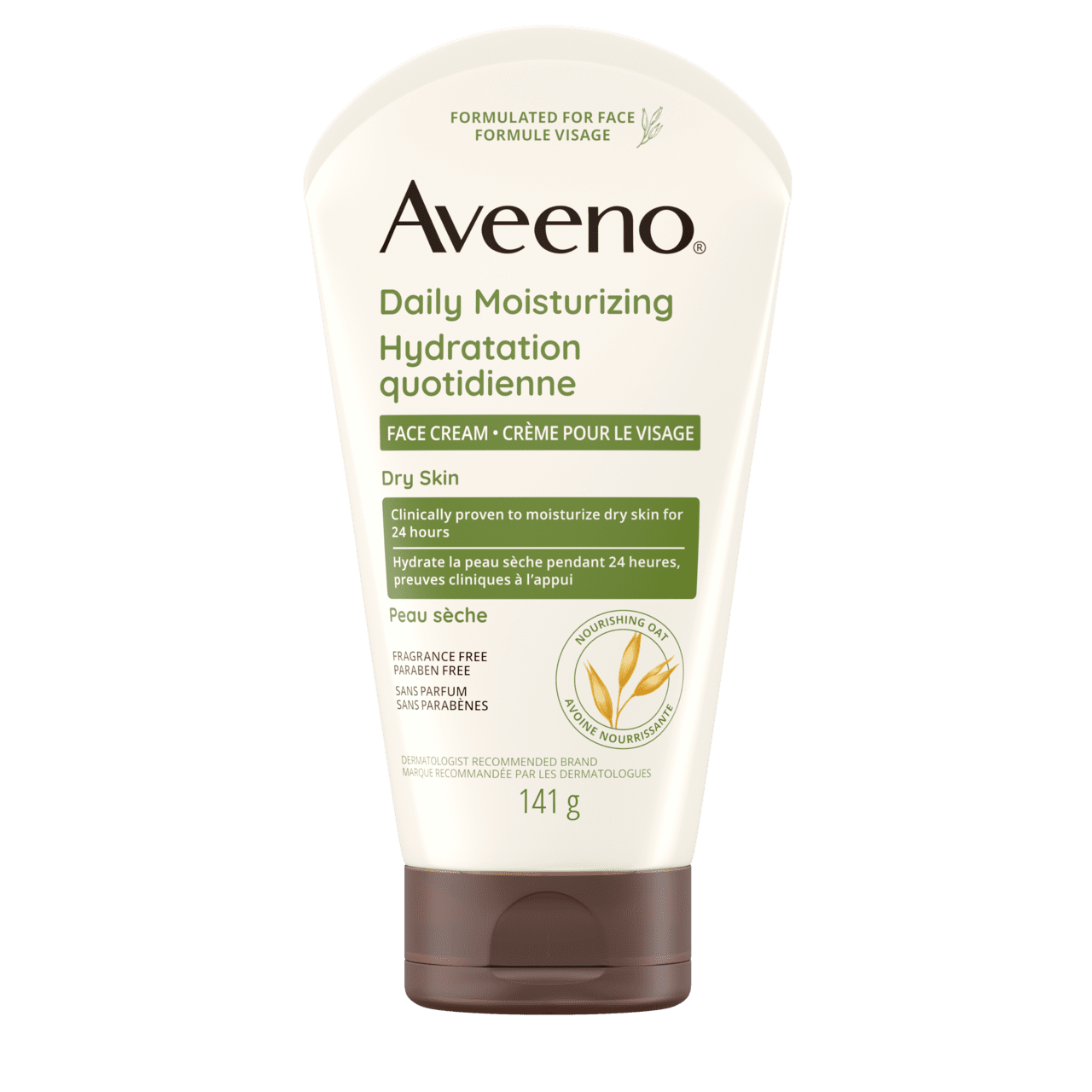 Tube of Aveeno® Daily Moisturizing Face Cream in 141g