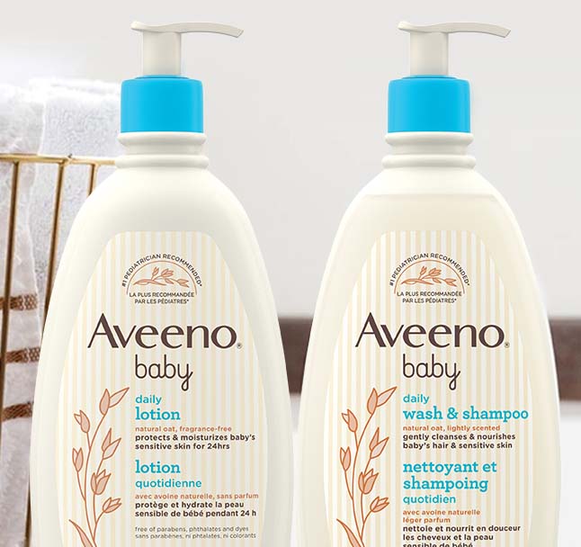 AVEENO® BABY Products: Daily Lotion and Wash & Shampoo