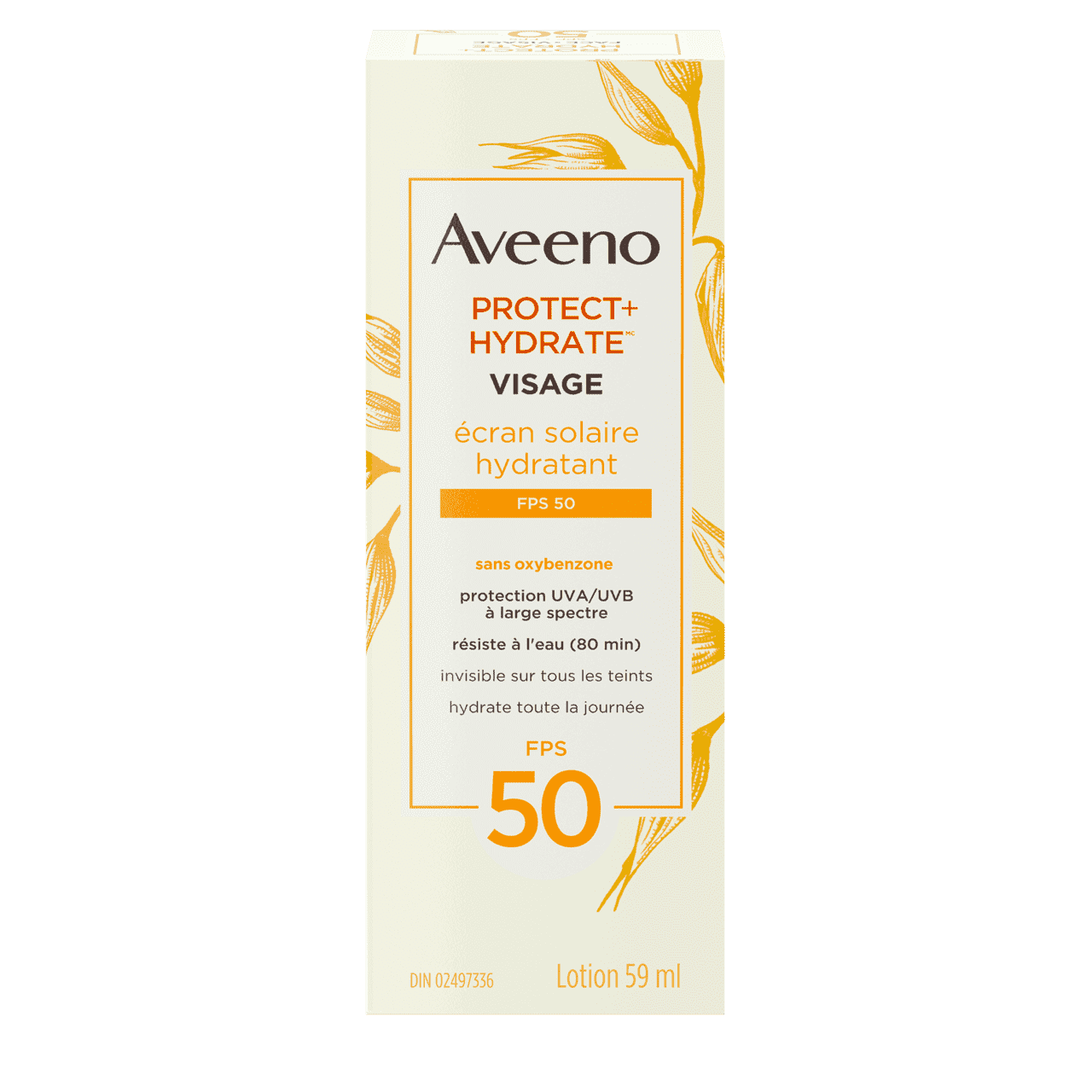 Tube de l'écran solaire Visage, FPS 50 AVEENO® PROTECT + HYDRATE