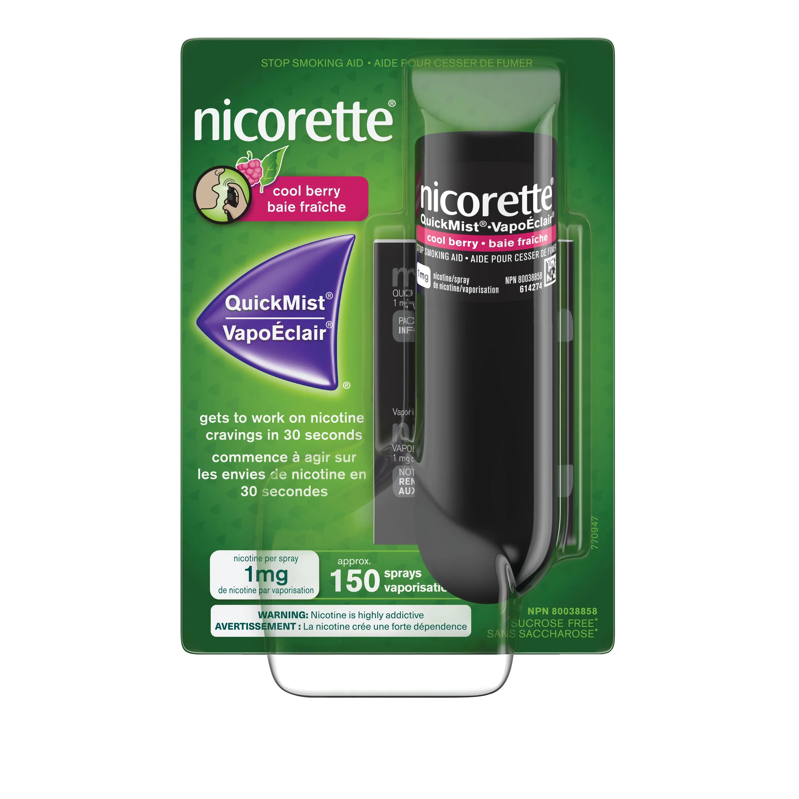 Vaporisateur à la nicotine NICORETTE® VapoÉclair®, saveur de baie fraîche