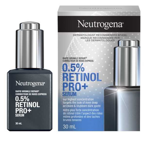 30ml bottle of Neutrogena Rapid Wrinkle Repair 0.5% Retinol Pro+ Serum