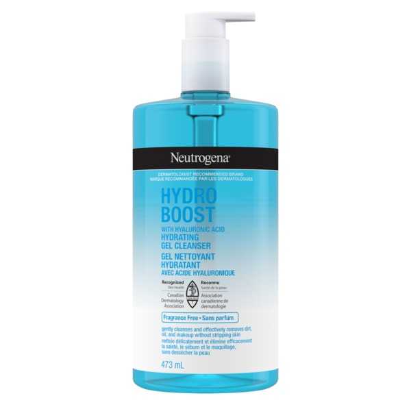 NEUTROGENA® Hydro Boost Hydrating Cleansing Gel Fragrance Free, pump bottle, 473mL