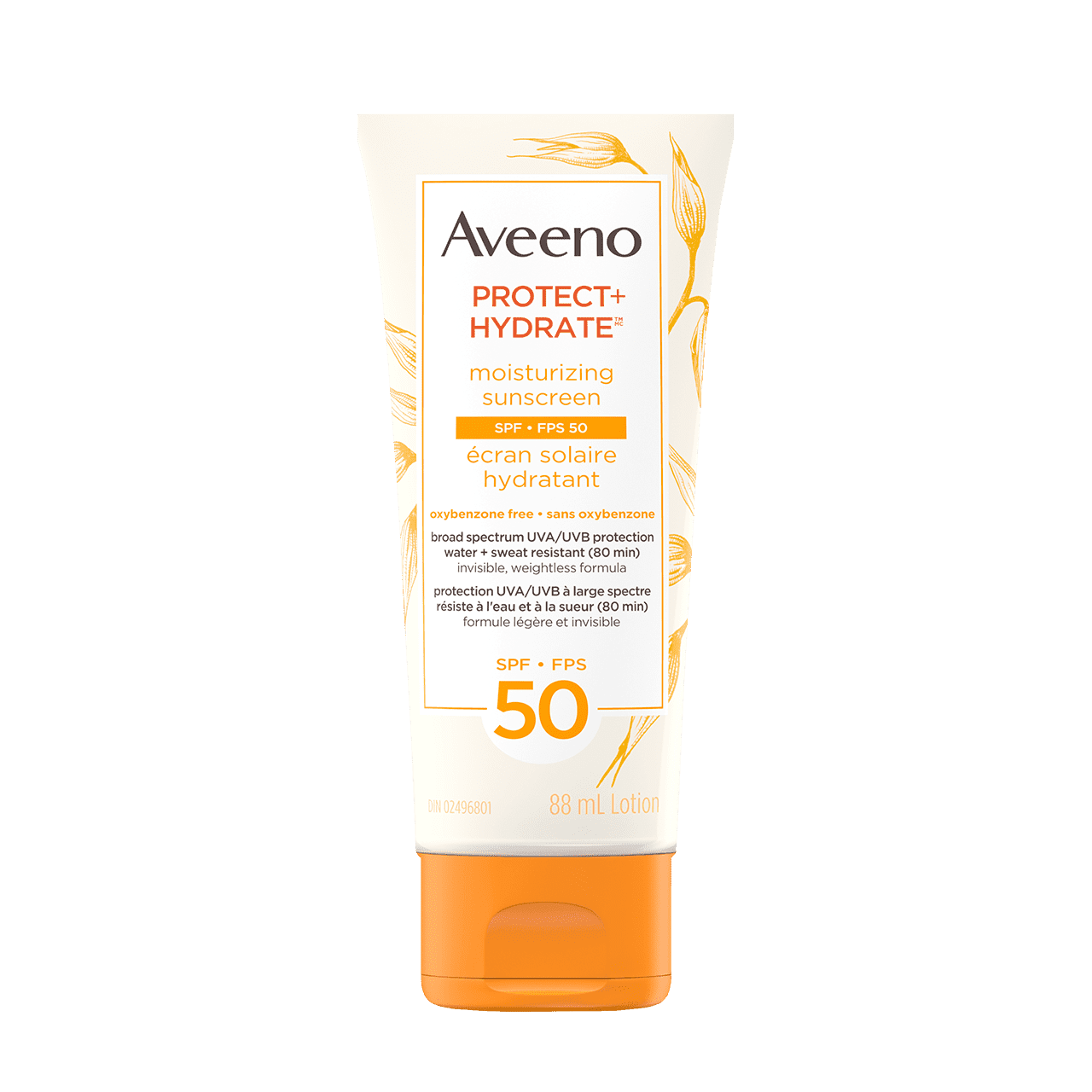 Tube de l’écran solaire AVEENO® PROTECT+HYDRATE avec FPS 50, 88 ml 