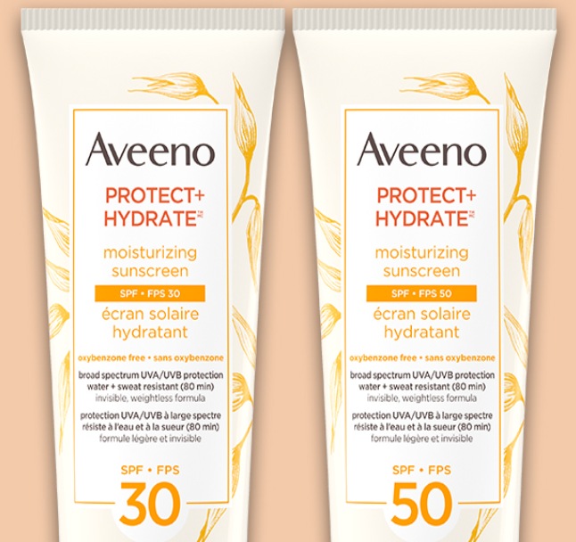 gamme d’écrans solaires aveeno