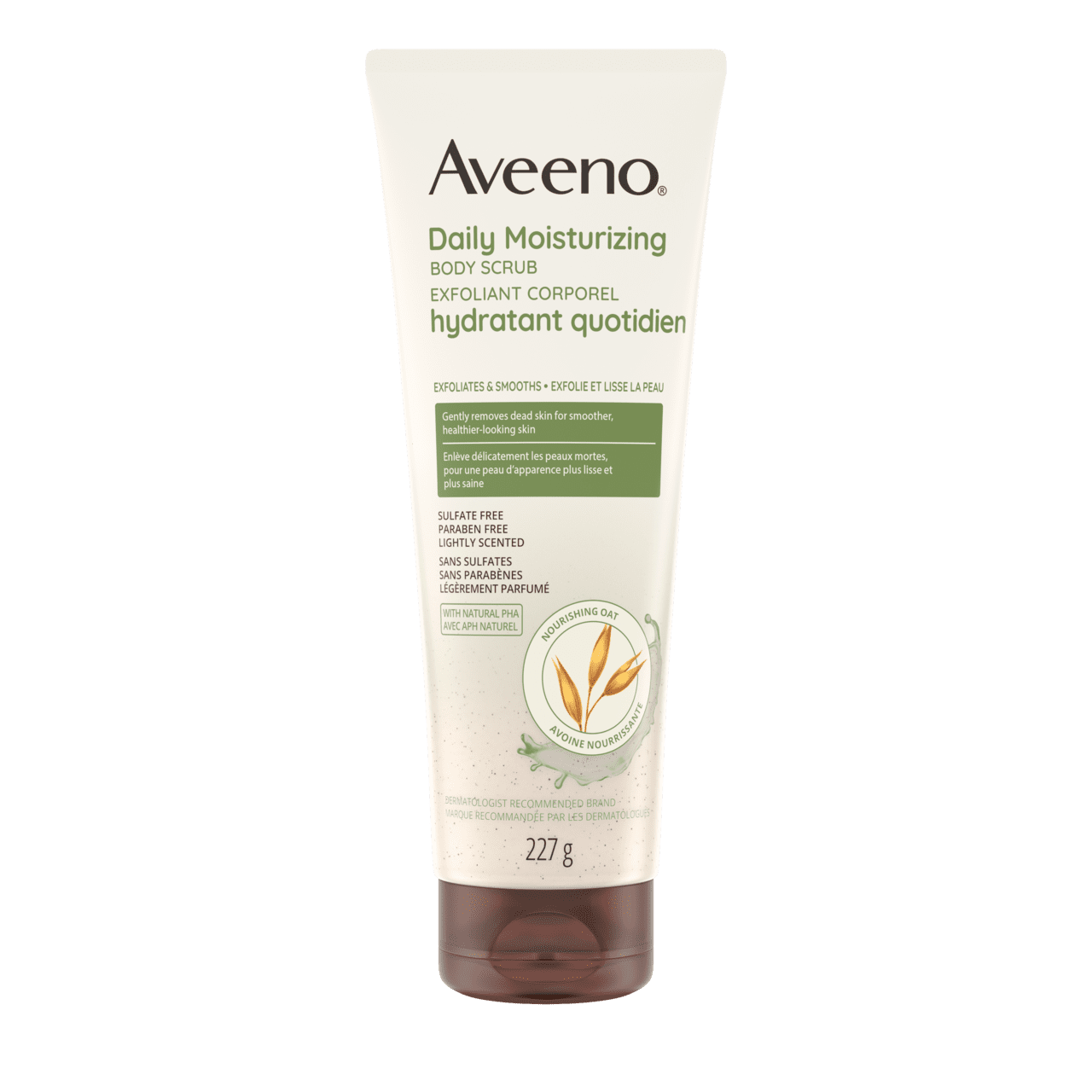 Tube de 227 g de l’exfoliant corporel hydratant quotidien Aveeno®