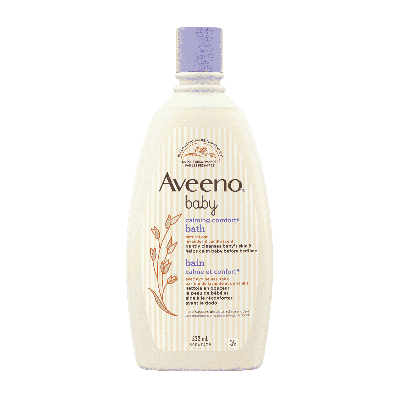 Flacon de 236 ml du nettoyant AVEENO® CALME ET CONFORT® pour bébés 