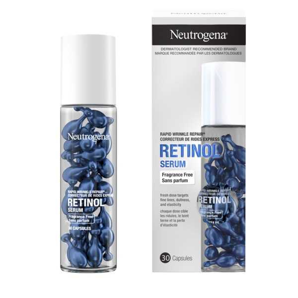 Flacon de 30 capsules de sérum au rétinol Neutrogena® Correcteur de rides express