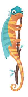Aveeno Kids' Care Crew character called Leon the Chameleon