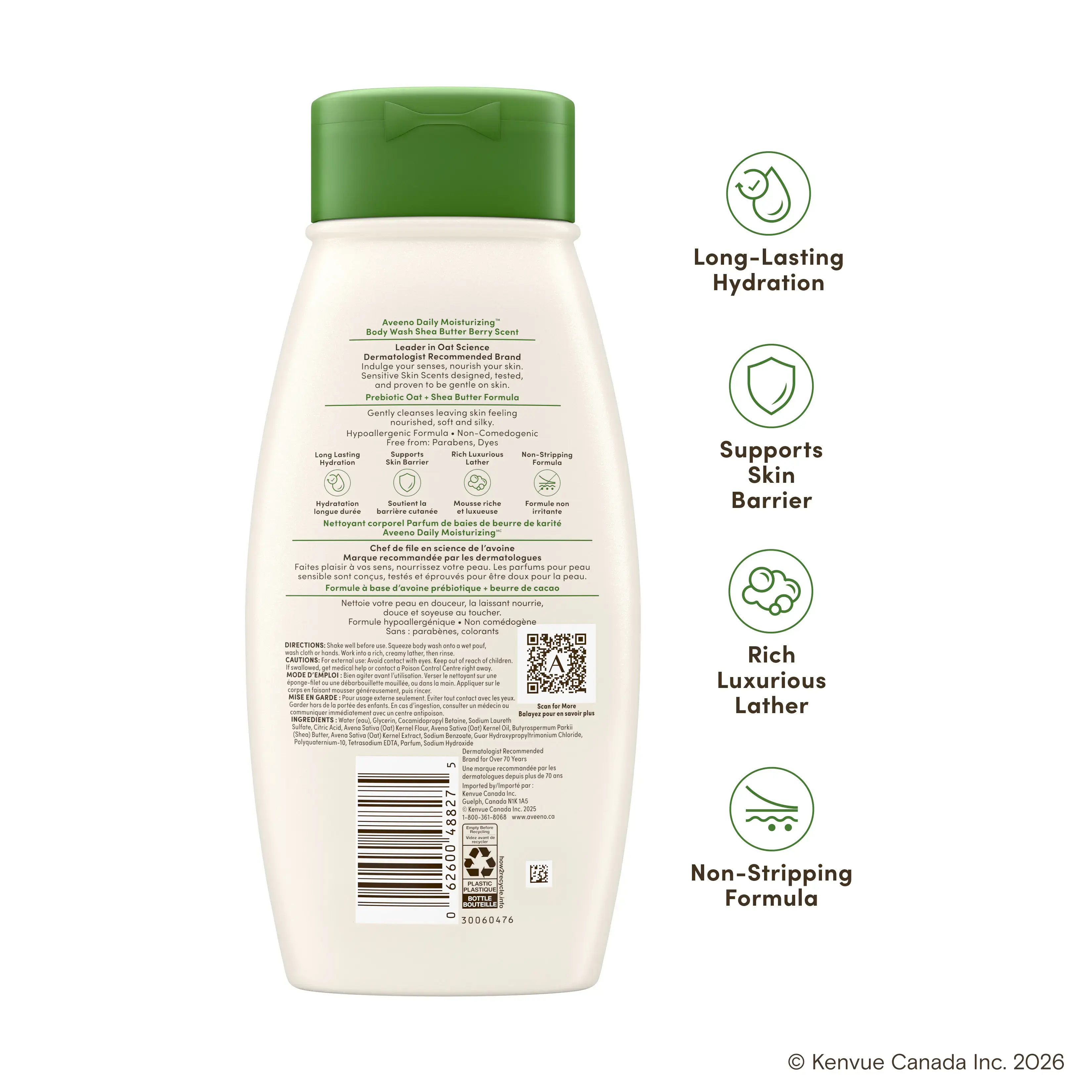 AVEENO Daily Moisturizing™ Body Wash Cocoa Butter Vanilla Scent
