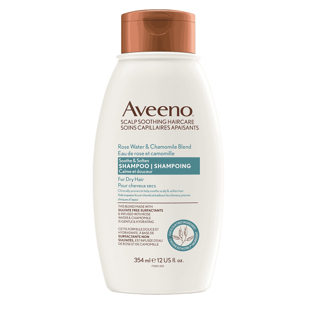 Shampoing AVEENO® Eau de rose et camomille, Flacon de 354 ml