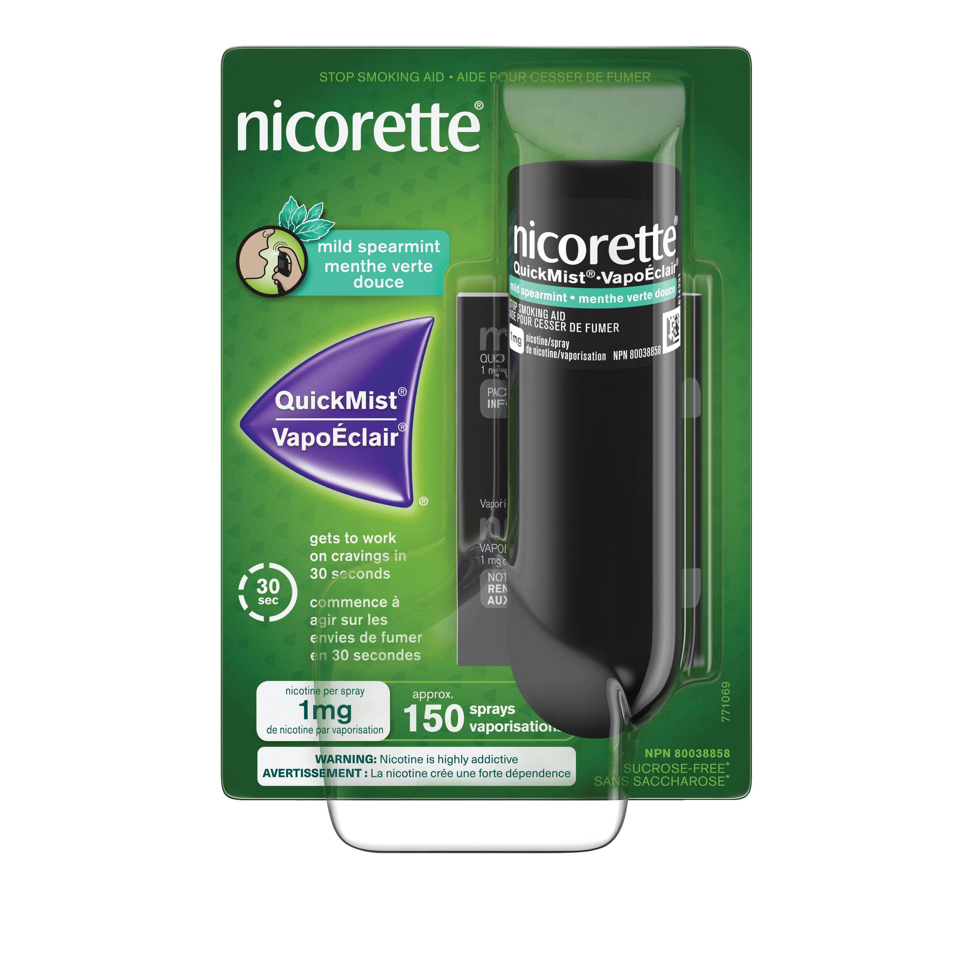 NICORETTE® QuickMist® Nicotine Spray, mild spearmint flavour