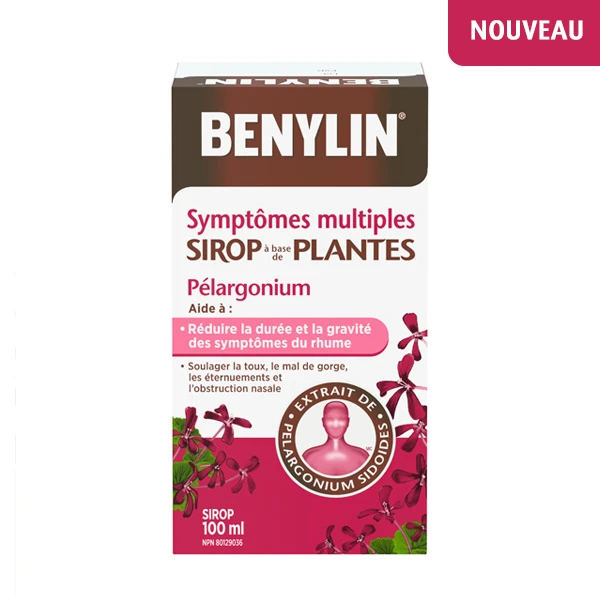 Sirop à base de plantes BENYLIN® Symptômes multiples Pélargonium, 100 ml