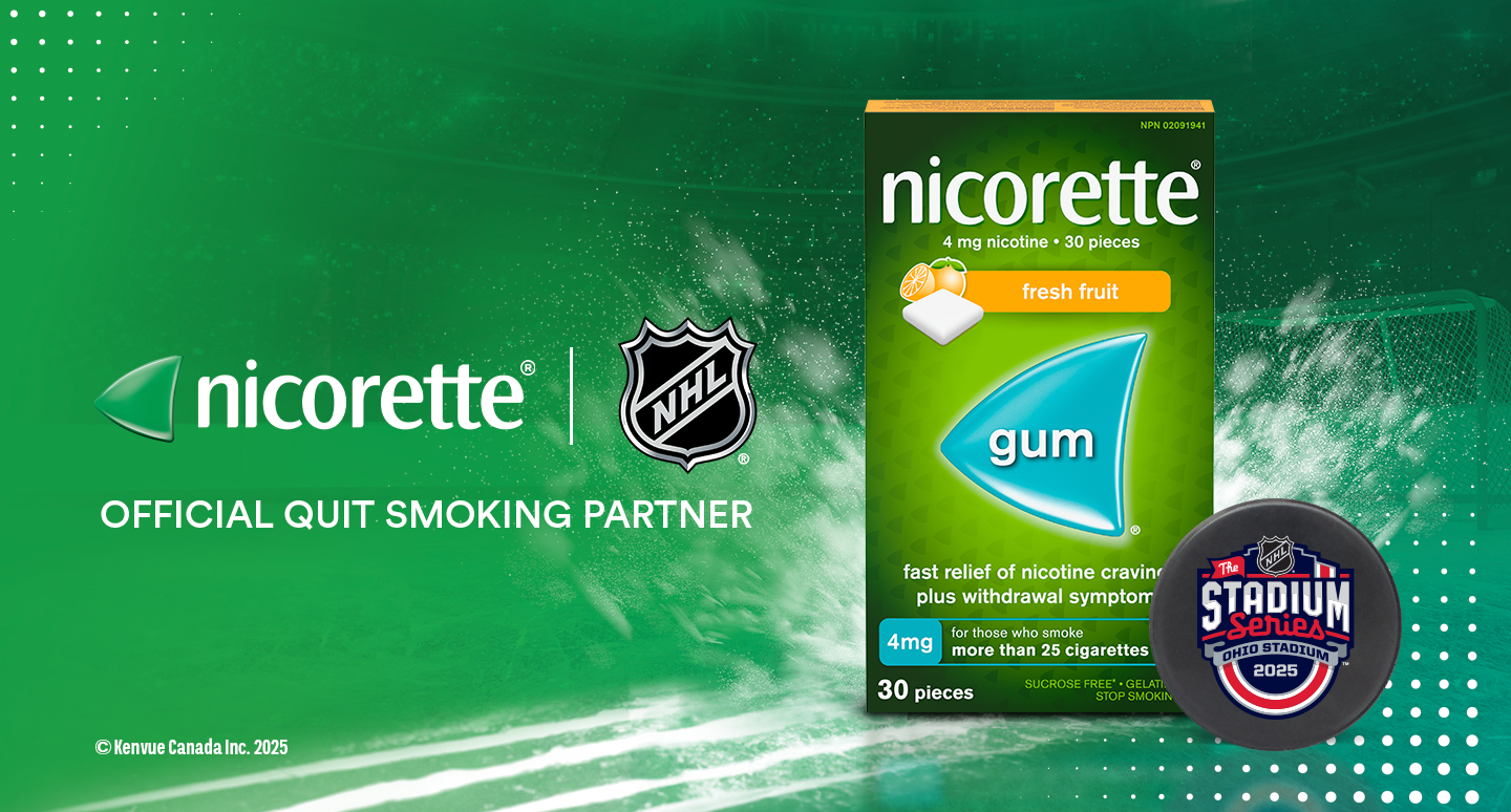 Nicorette and NHL partnership to support quitting smoking