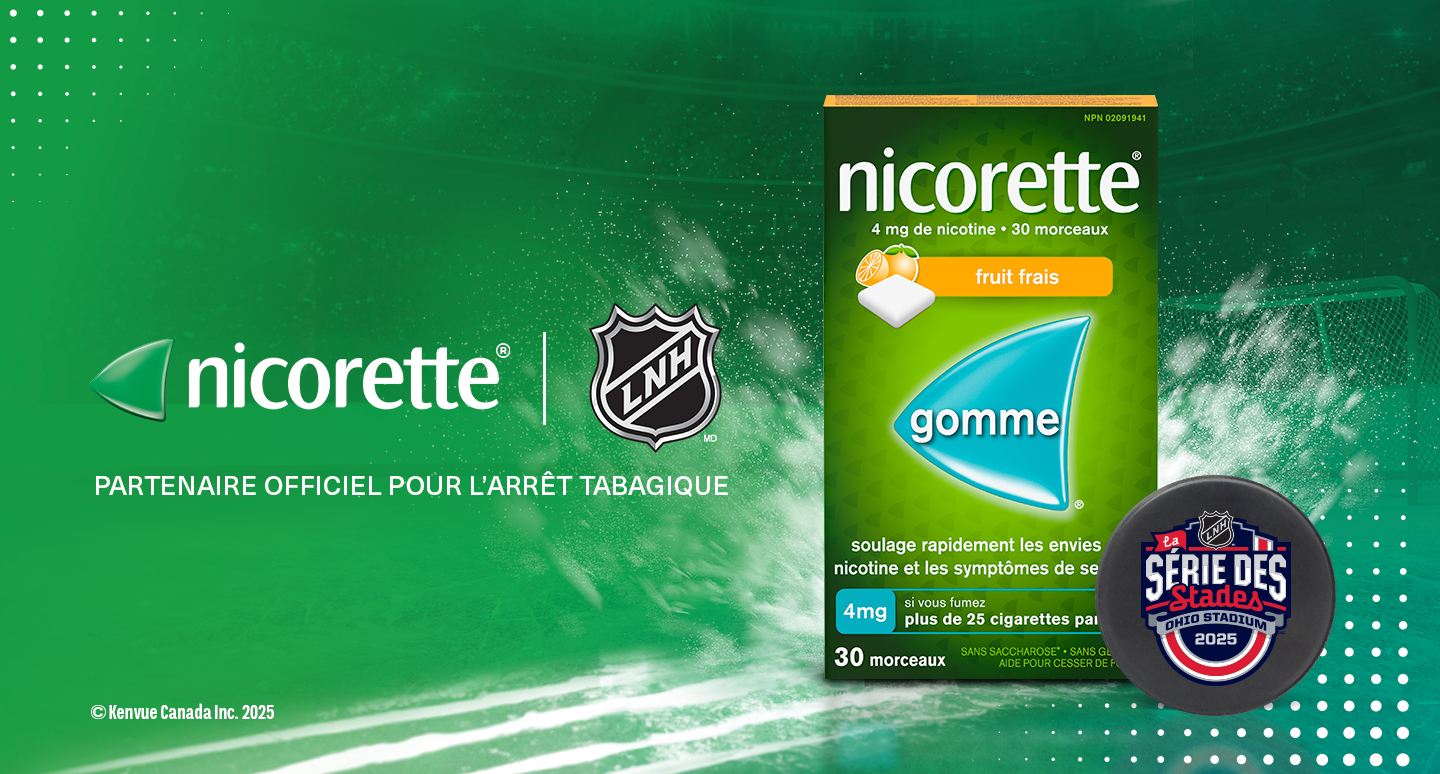 Nicorette et la LNH s'associent pour soutenir l'arrêt tabagique