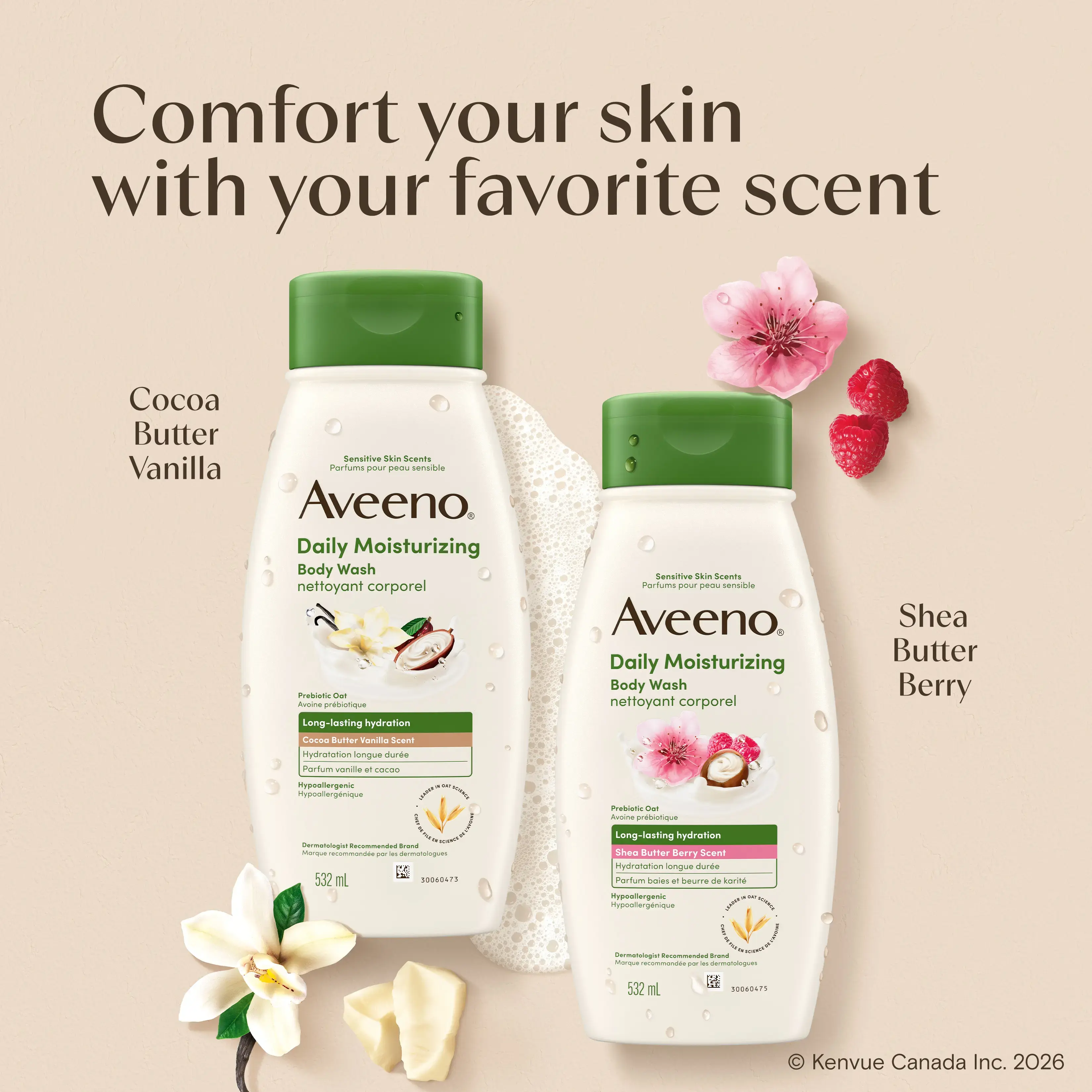 AVEENO Daily Moisturizing™ Body Wash Shea Butter Berry Scent