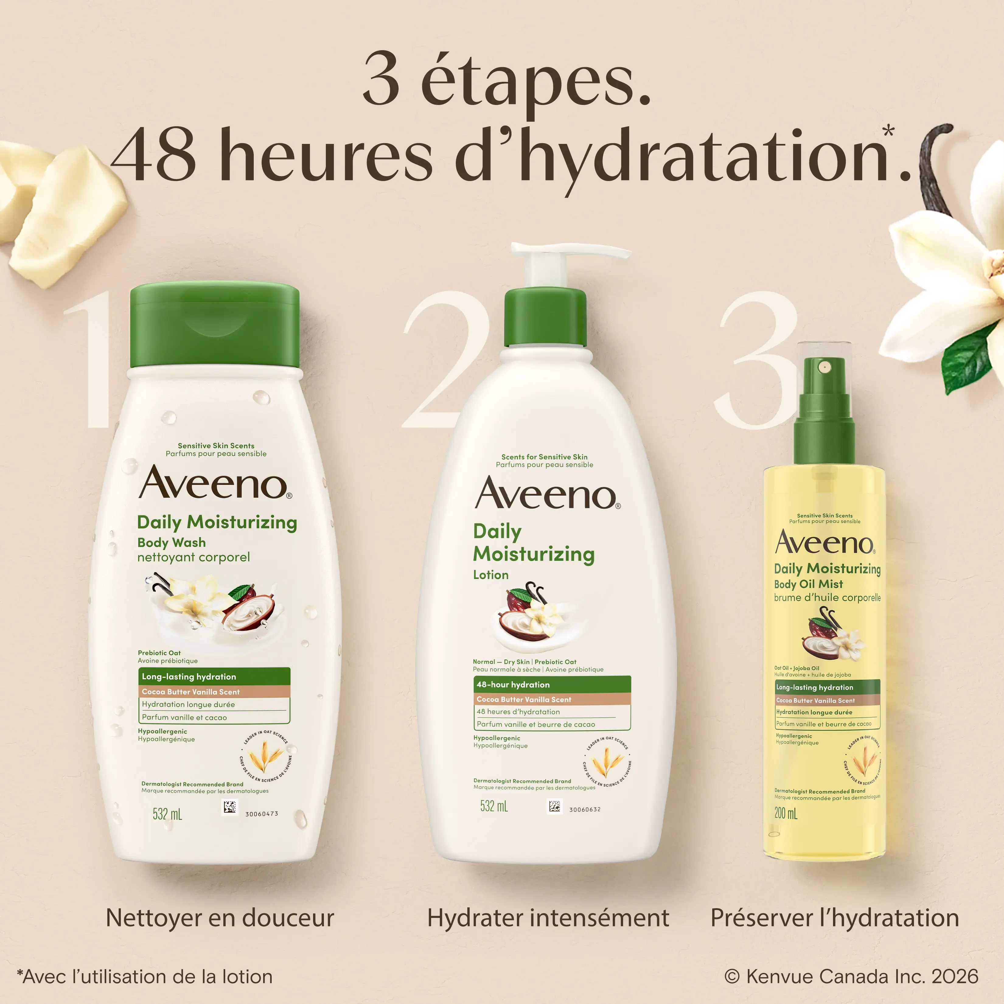 AVEENO Daily MoisturizingMC Body Wash Cocoa Butter Vanilla Scent