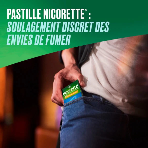 Pastille de Nicotine NICORETTE®, soulagement discret des envies de fumer