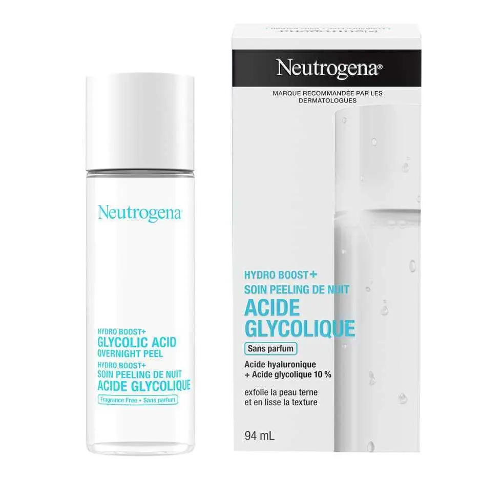 Flacon de 94 ml de soin peeling de nuit Hydro Boost+ Acide glycolique