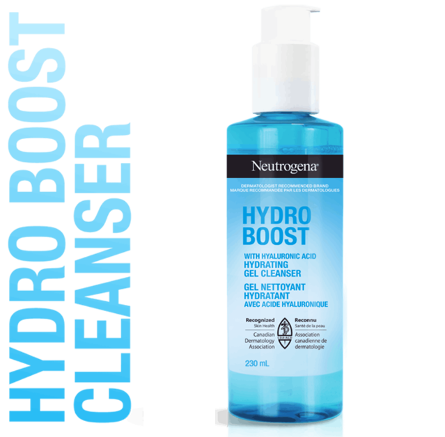 Pump bottle of Neutrogena Hydro Boost Hydrating Cleansing Gel, 230mL