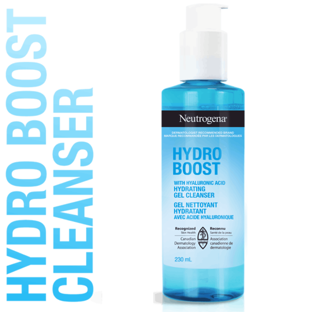 Pump bottle of Neutrogena Hydro Boost Hydrating Cleansing Gel, 230mL