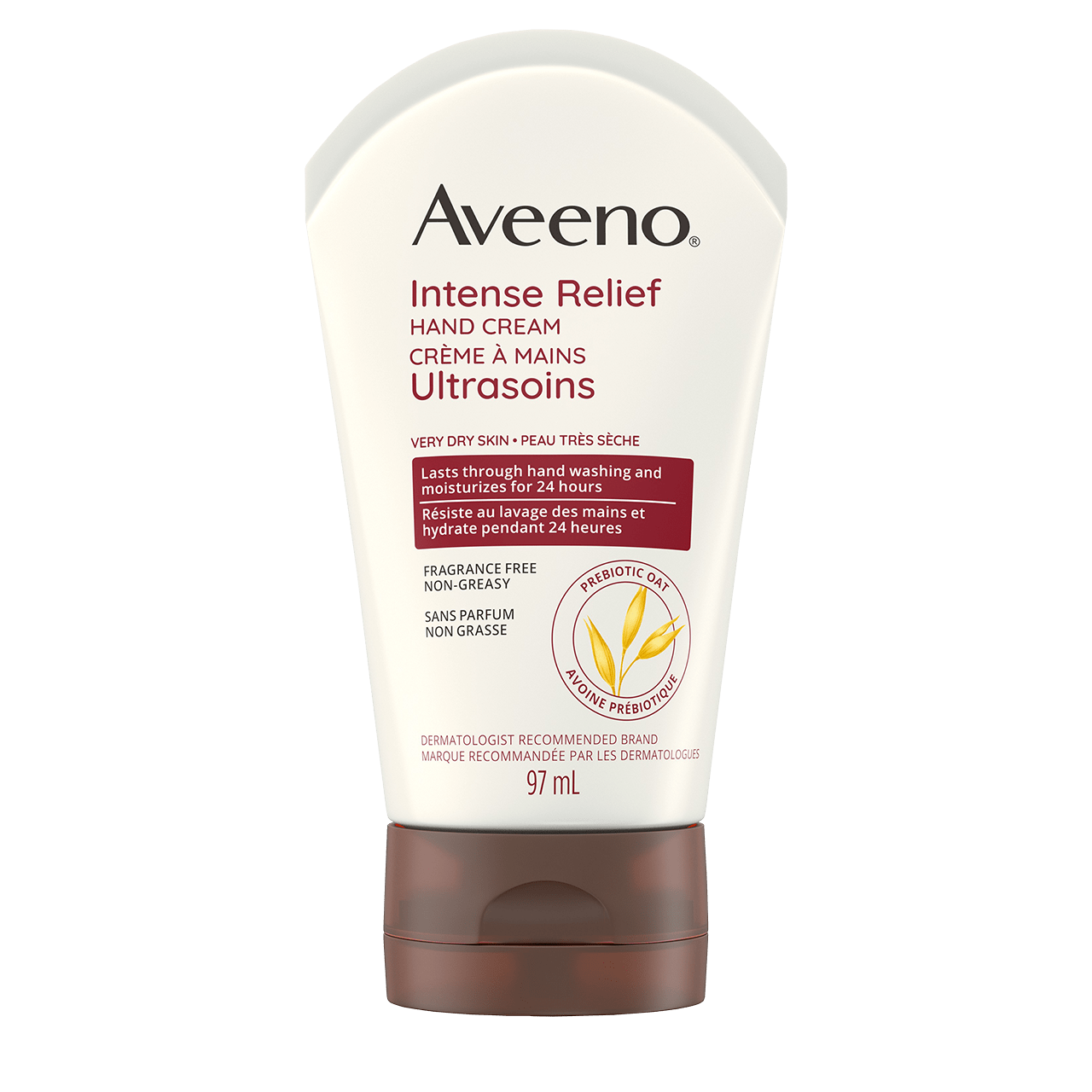 AVEENO® Intense Relief Hand Cream, Fragrance-free, 97ml squeeze bottle