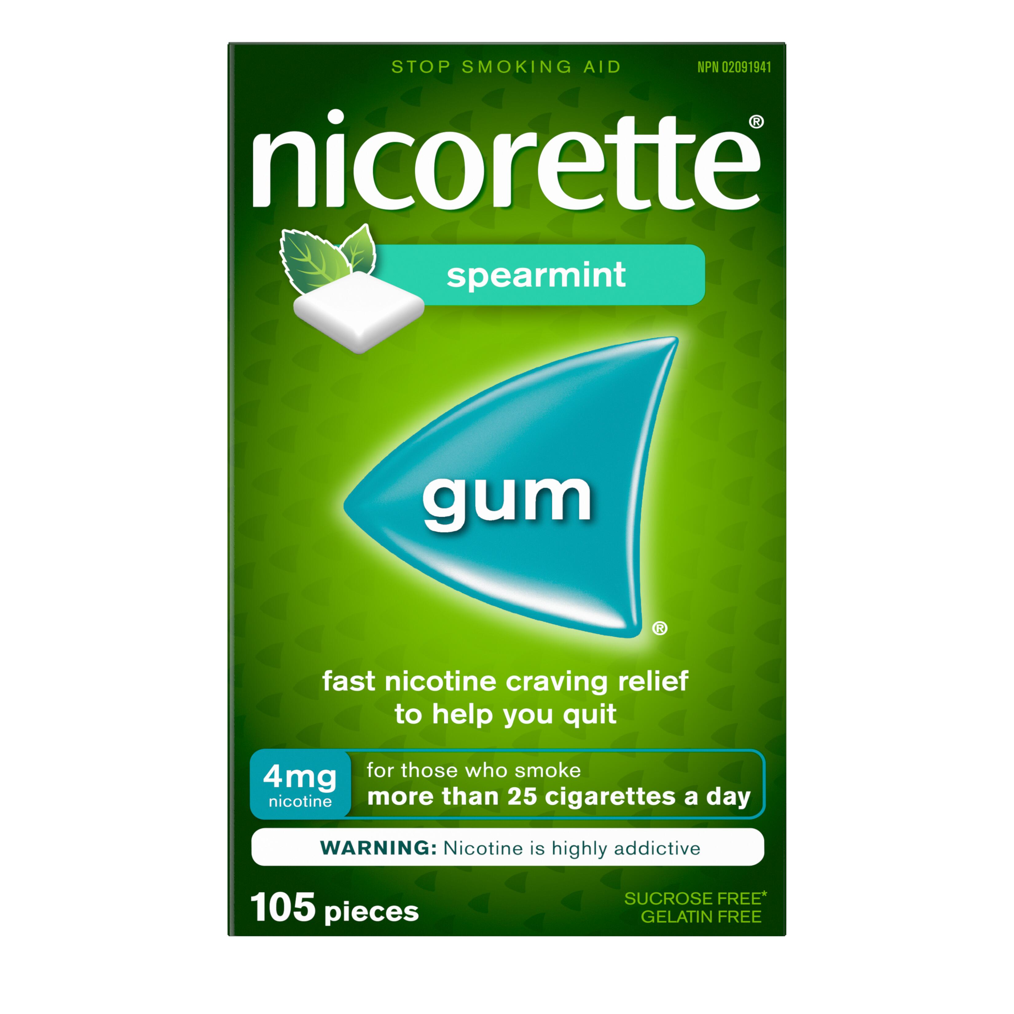nicotine gum cigarette equivalent NICORETTE® Smoking Cessation Gum
