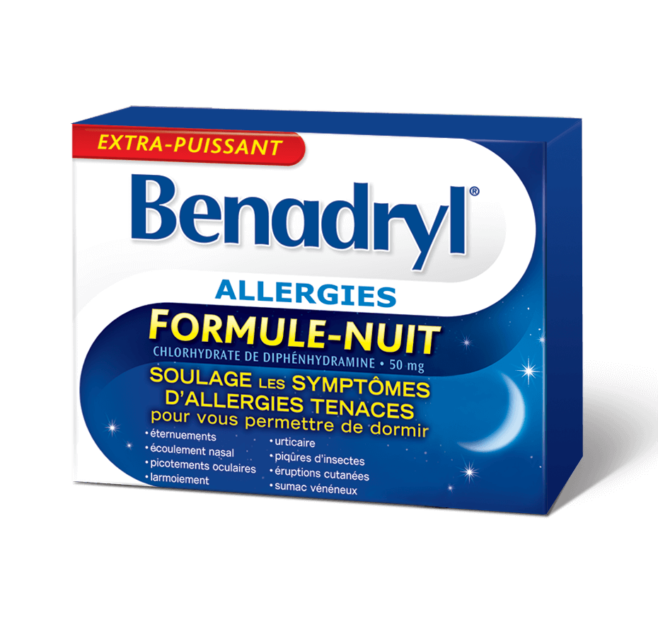 Médicament antiallergique BENADRYL® Extra fort pour la nuit