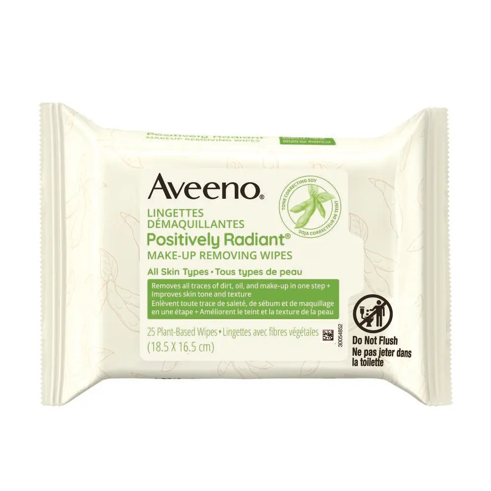 AVEENO® POSITIVELY RADIANT® Make-up Removing Wipes packet