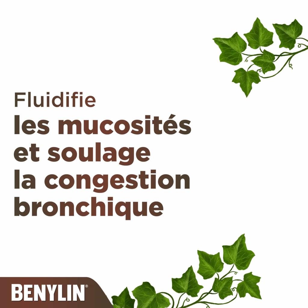 Feuilles de lierre et revendication « Fluidifie les mucosités et soulage la congestion bronchique »