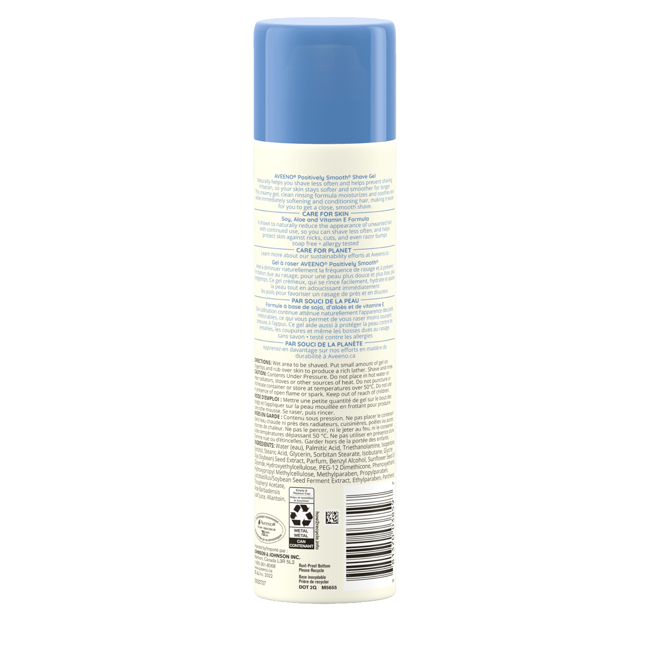 Back Shot of AVEENO® Positively Smooth Shave Gel