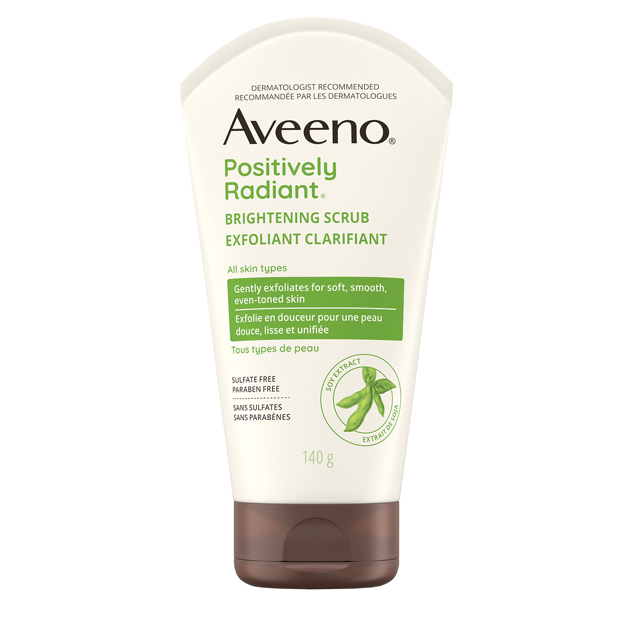 AVEENO® POSITIVELY RADIANT® Skin Brightening Daily Scrub, 140g tube