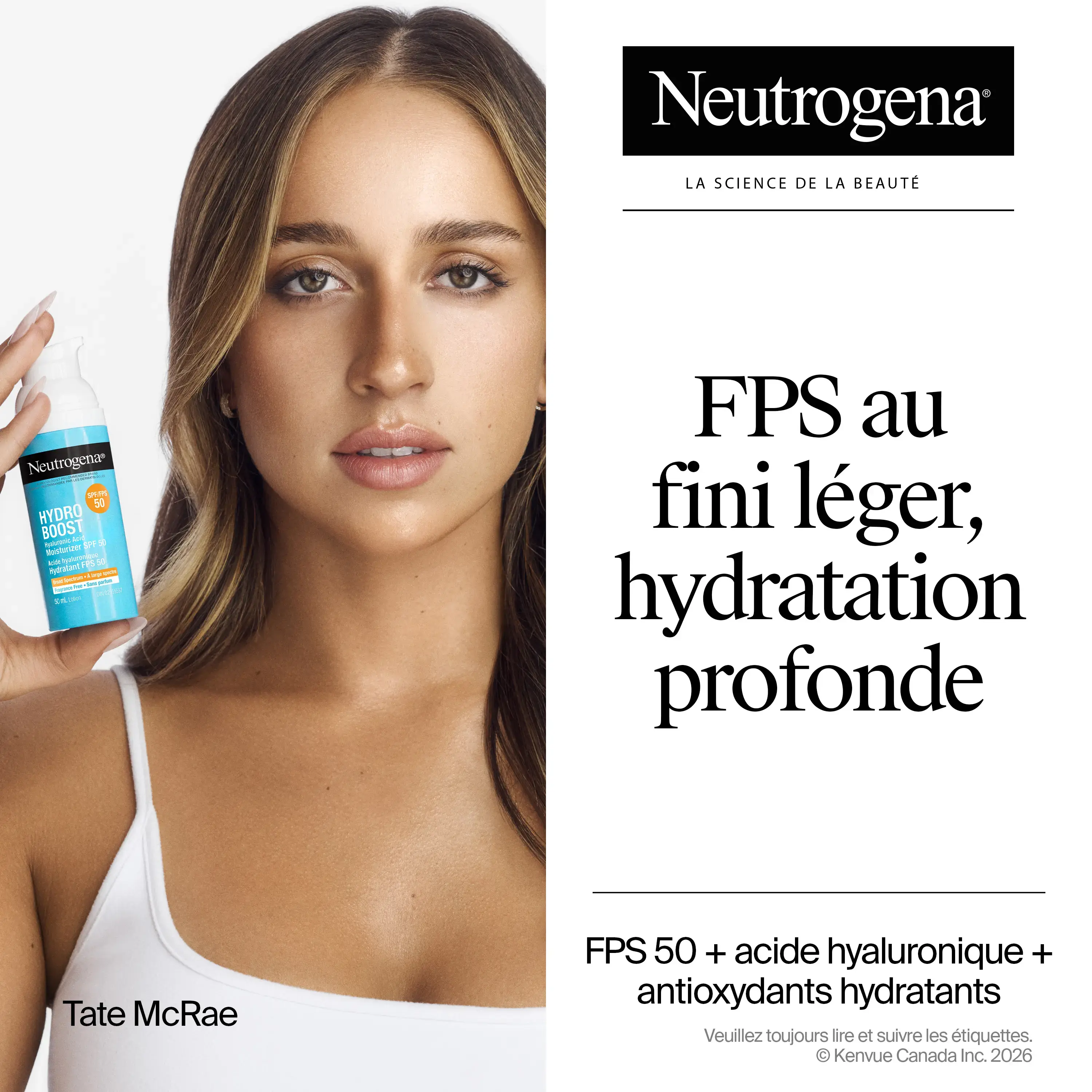 Neutrogena Hydro Boost á l'acide Hyaluronique avec FPS 50