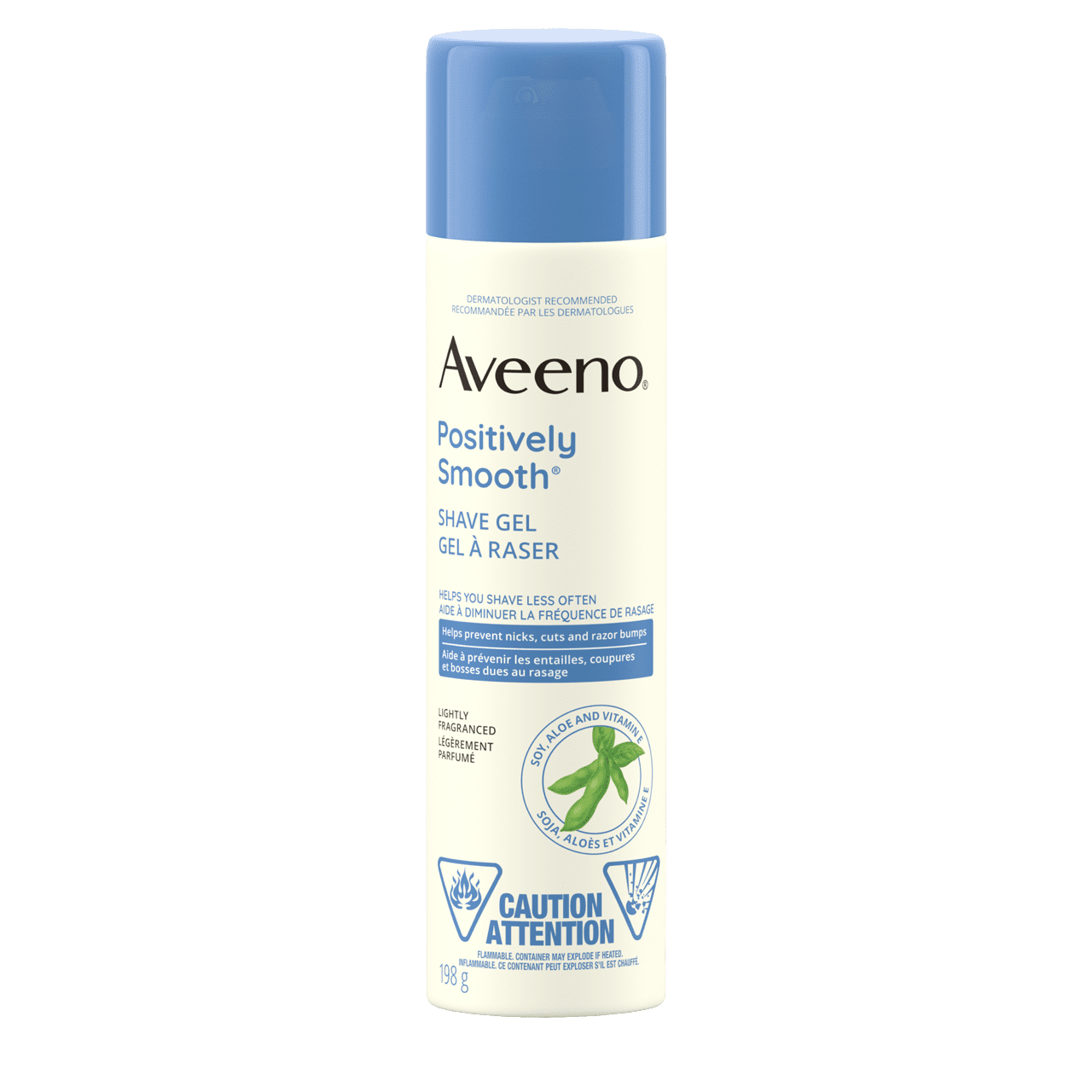 Panneau avant du flacon du gel à raser apaisant AVEENO®