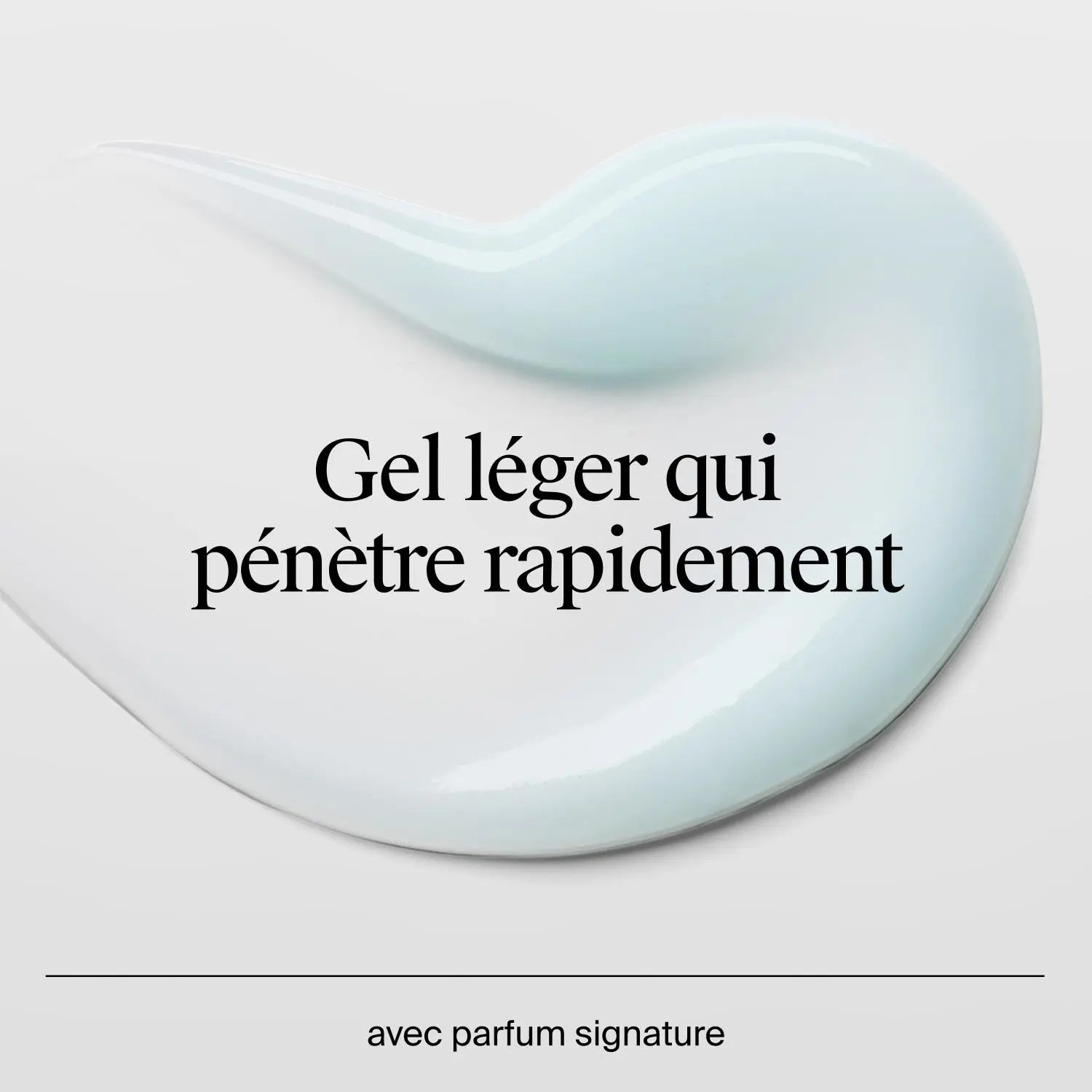 Gros plan sur une trace de gel-crème Neutrogena Hydro Boost.