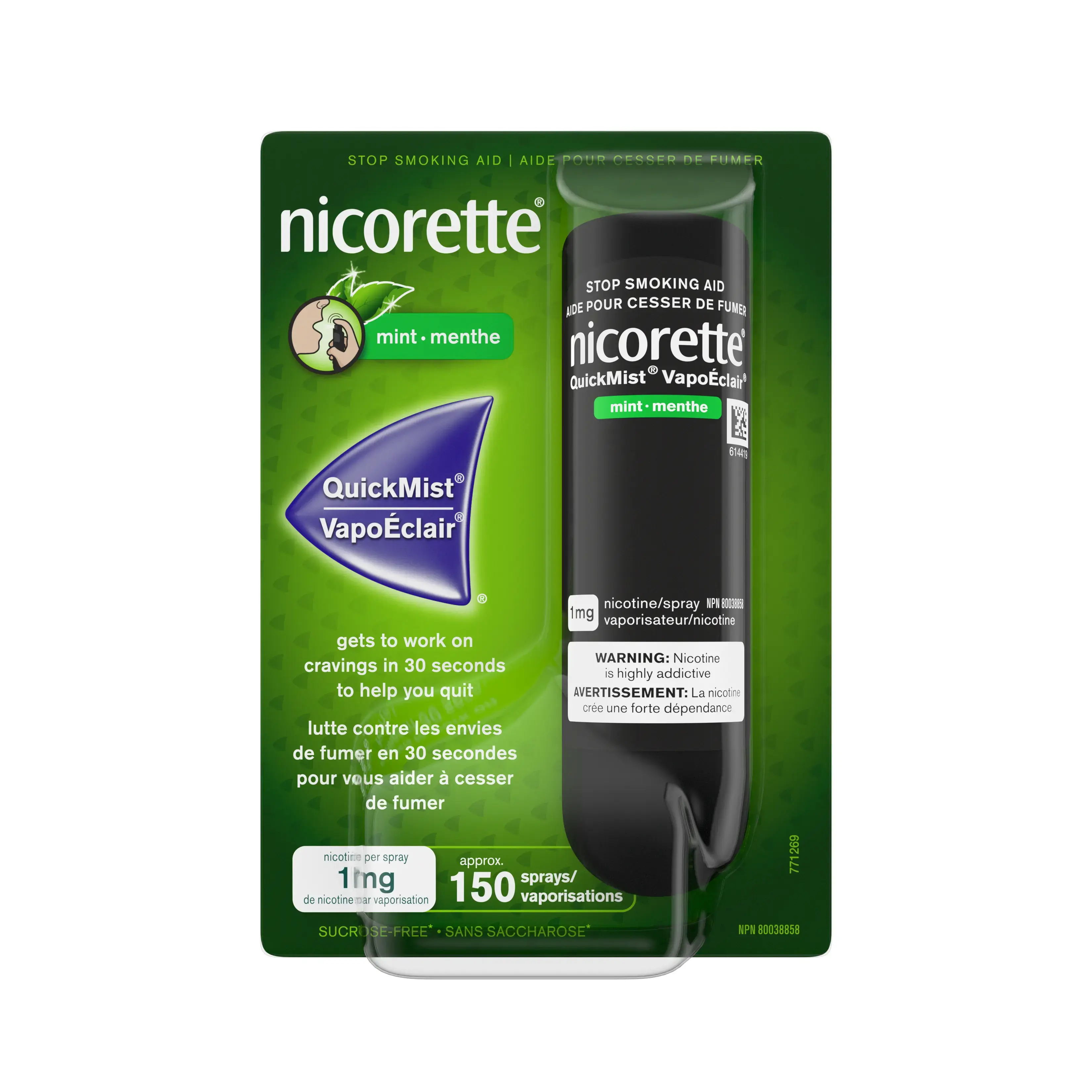 NICORETTE® QuickMist® Nicotine Spray, fresh mint flavour