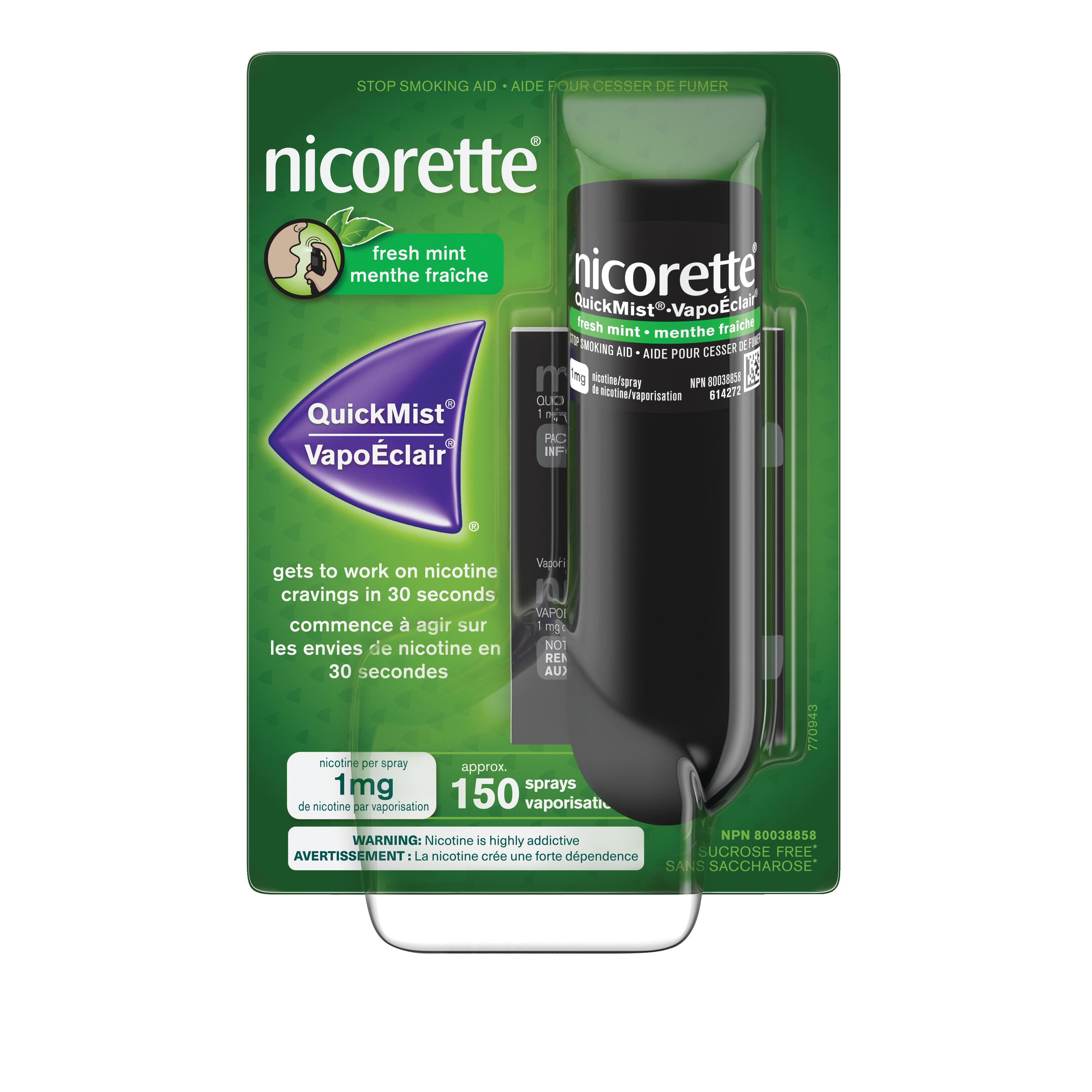 NICORETTE® QuickMist® Nicotine Spray, fresh mint flavour