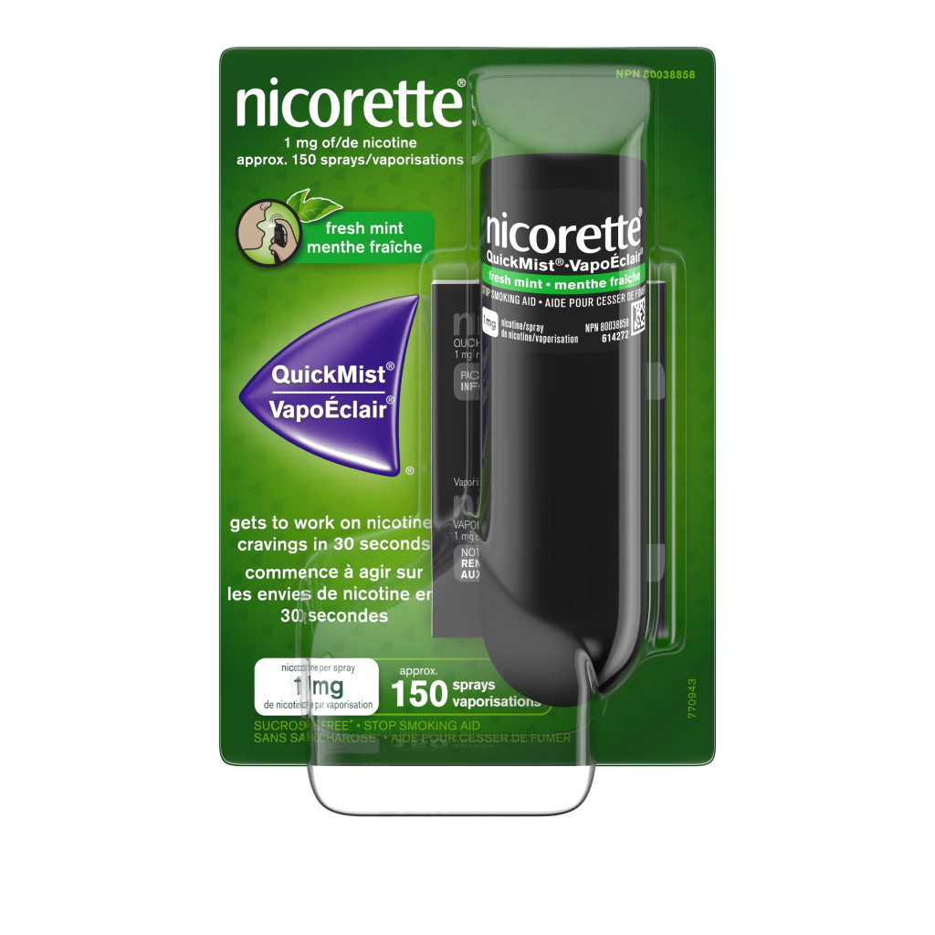 NICORETTE® QuickMist® Nicotine Spray, fresh mint flavour