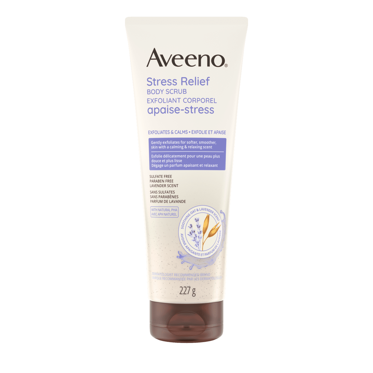 Tube de 227 g de l’exfoliant corporel apaise-stress Aveeno®