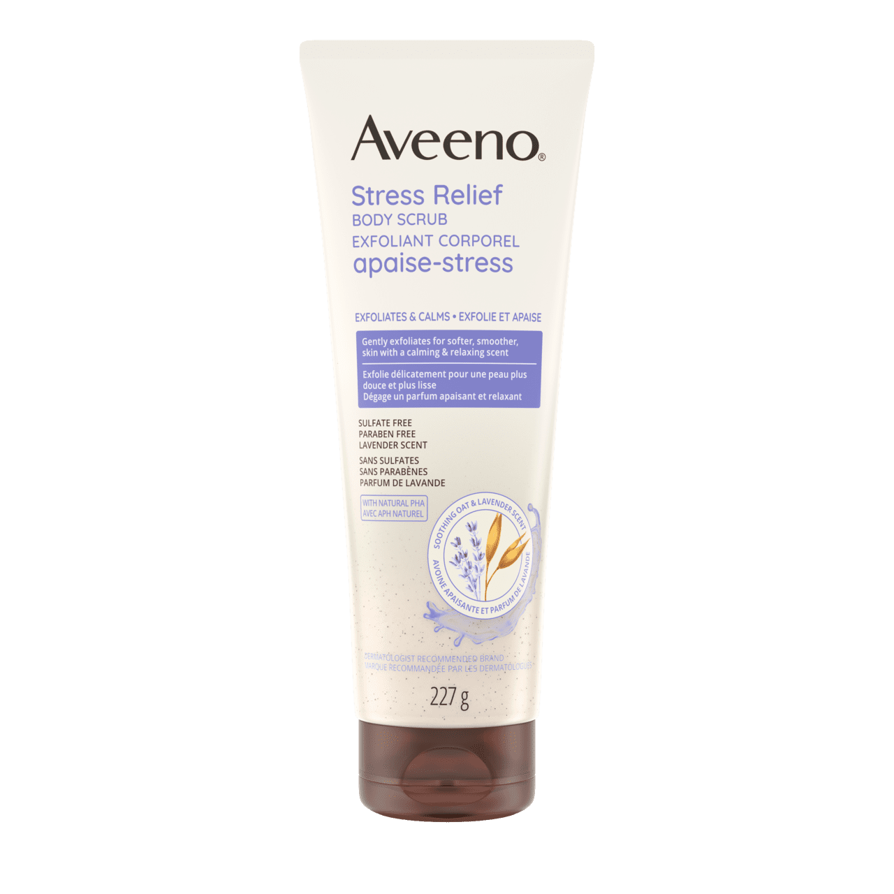 Tube of Aveeno® Stress Relief Body Scrub in 227g