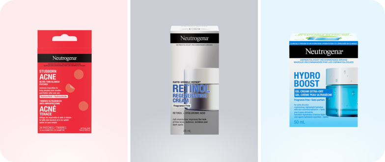 A group of Neutrogena products