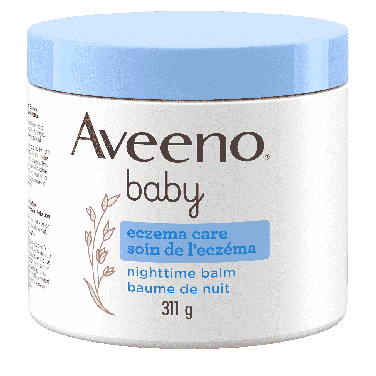 Pot de 311 g du baume de nuit pour bébés AVEENO® Soin de l’eczéma