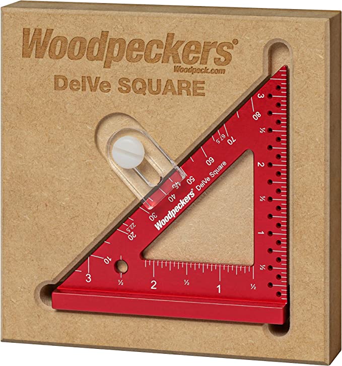Woodpeckers Delve Square, Precision Woodworking Square Great For Furniture and Cabinet Making