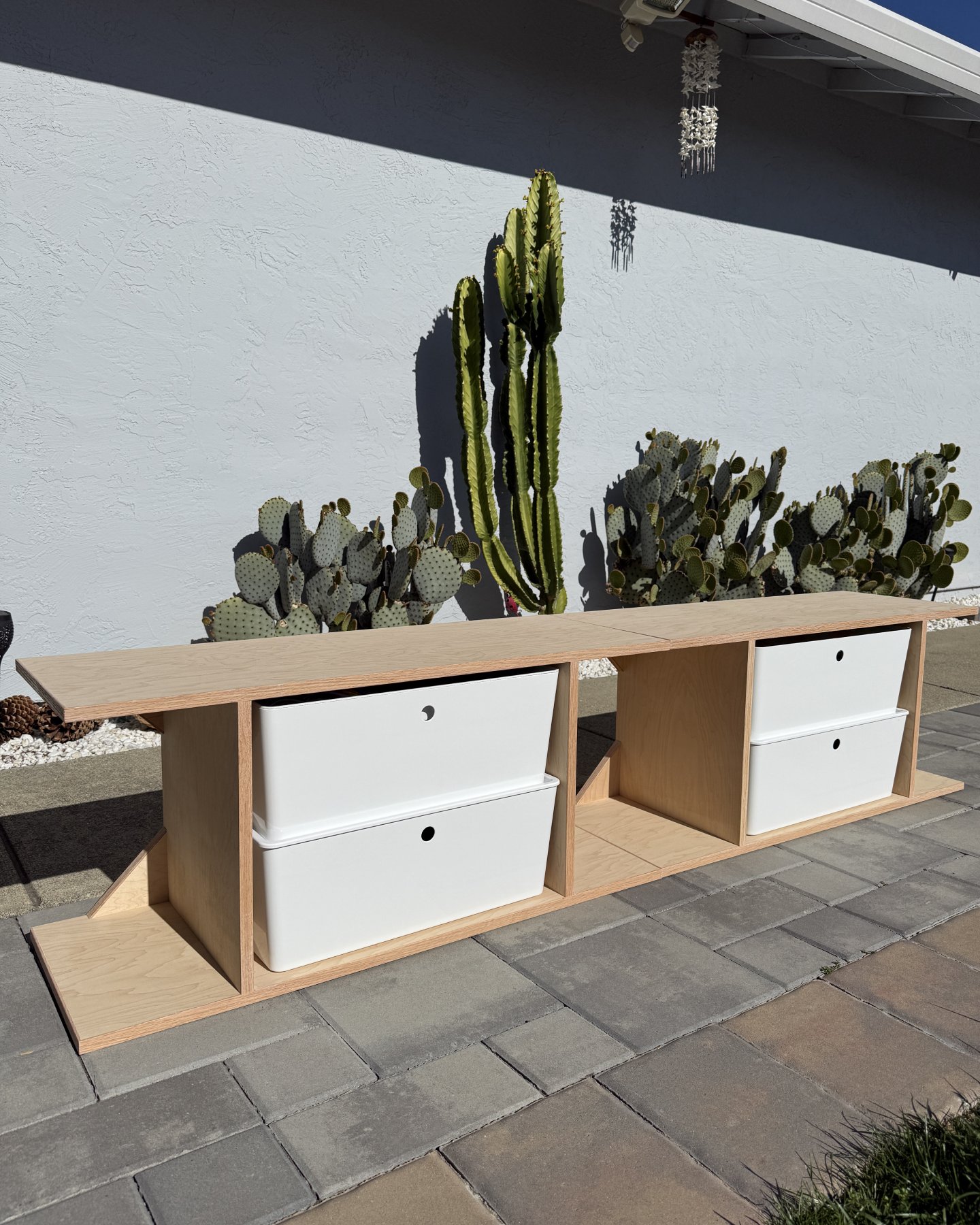Japanese Style Storage Shoe Bench Cabinet | eastbaydiy | Bay Area