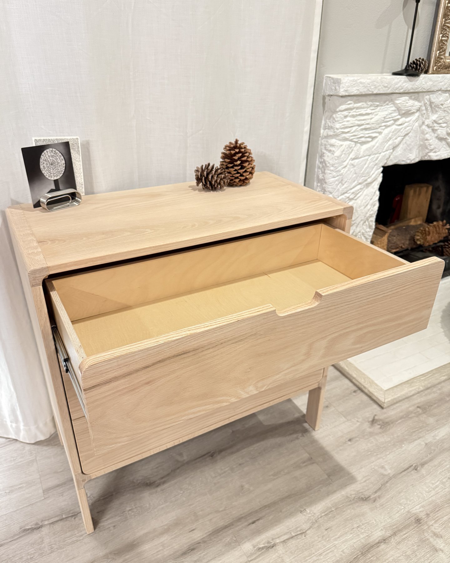 Japanese‑Style All Red Oak Lumber 3-drawer Dresser Flagship Release