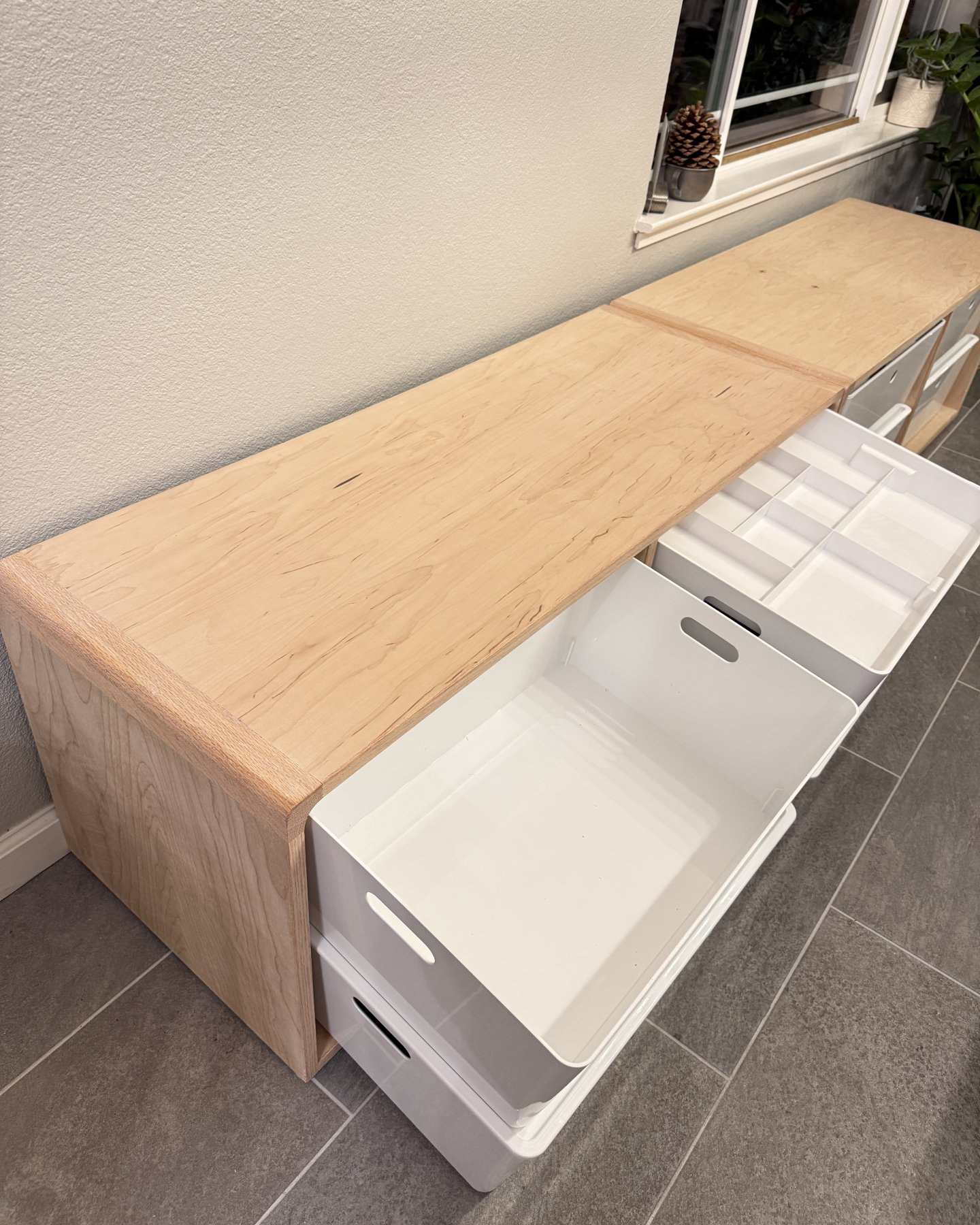 Japanese Style Storage Shoe Bench Cabinet | eastbaydiy | Bay Area