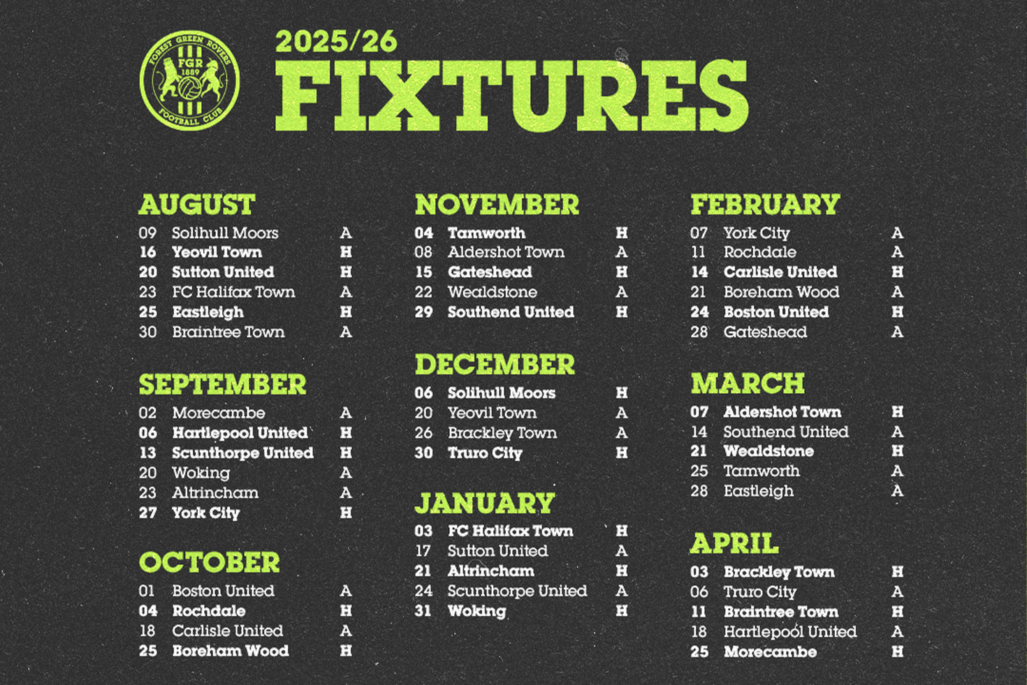 Fixture list